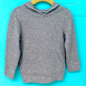Girl's OLD NAVY Ribbed Lightweight Gray Pullover Hoodie - Size 4T